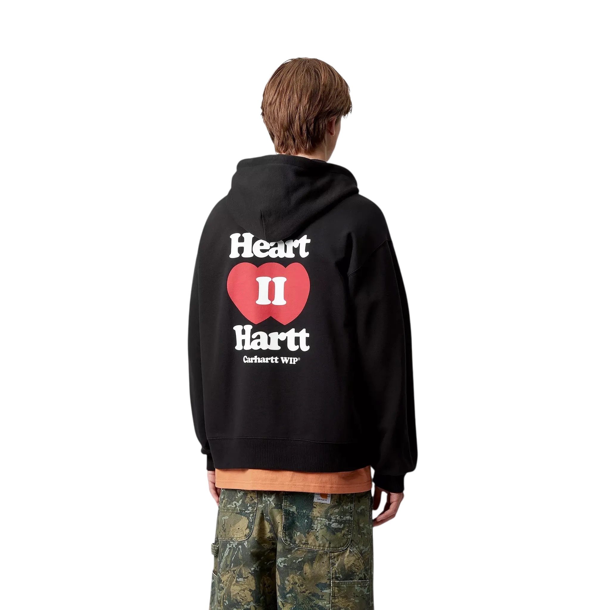 Carhartt WIP Hooded Heart II Hartt Sweat Jacket - Black