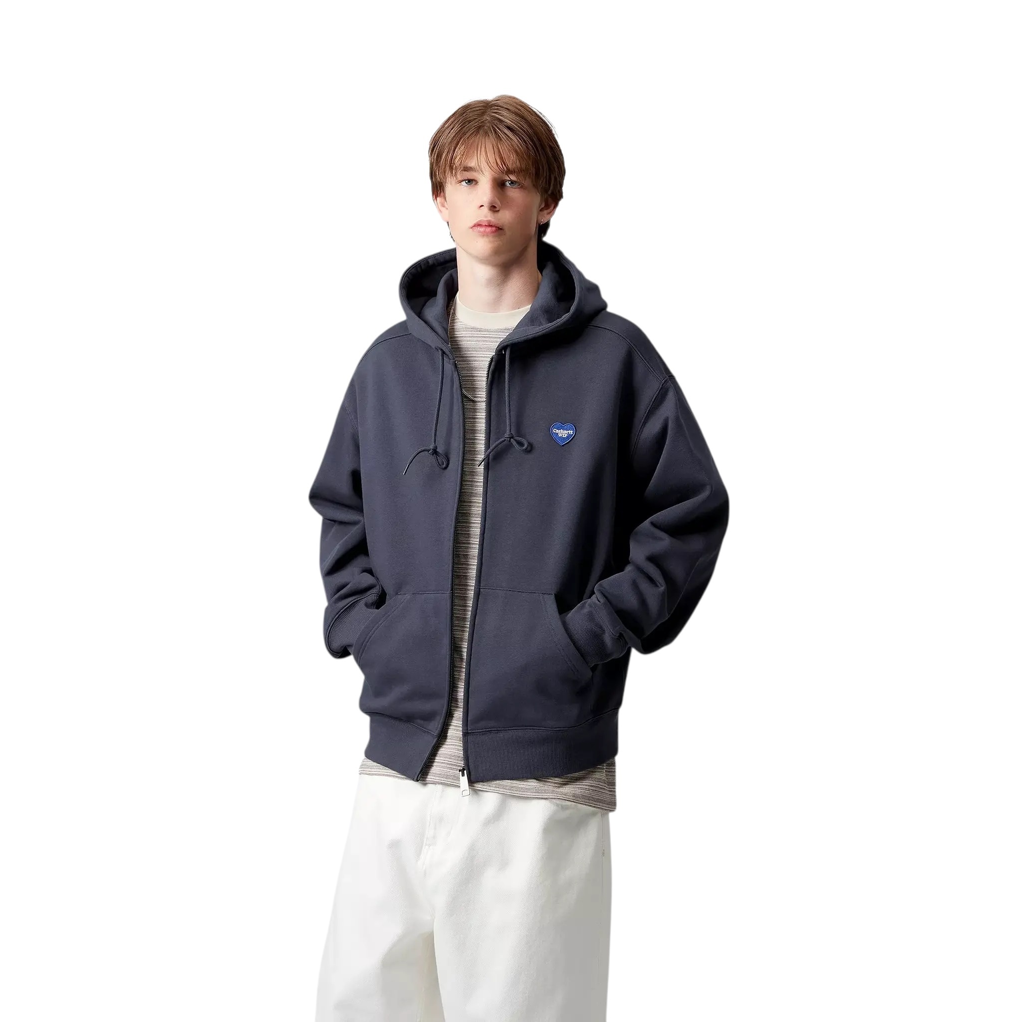 Carhartt WIP Hooded Heart II Hartt Sweat Jacket - Blue