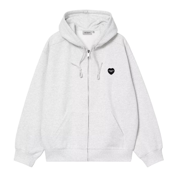 Carhartt WIP Hooded Heart II Hartt Sweat Jacket - Ash Heather