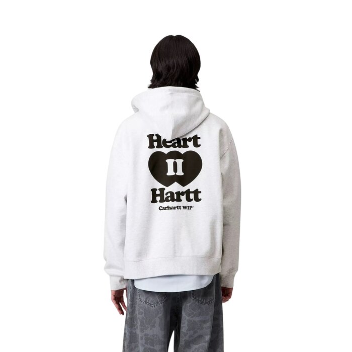 Carhartt WIP Hooded Heart II Hartt Sweat Jacket - Ash Heather