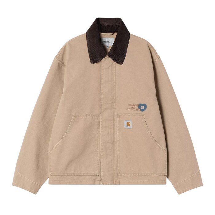 Carhartt WIP OG Arcan Graphic Jacket - Dusty H Brown/Tabacco (Heavy Stone Wash)