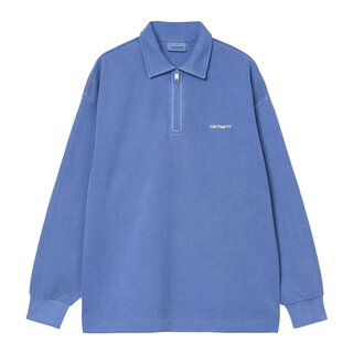 Carhartt WIP Piqué Script Sweat - Wolfsbane/White Garment Dyed