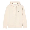 Sweatshirt Zippé Lacoste avec Poche Kangourou - Blanc XFJ