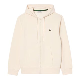 Lacoste Sweatshirt Zippé Lacoste avec Poche Kangourou - Blanc XFJ