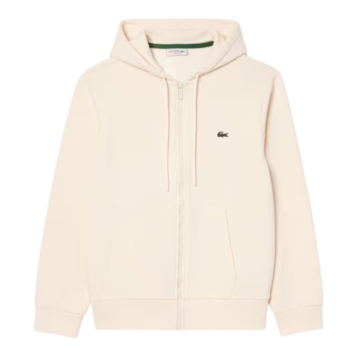 Lacoste Sweatshirt Zippé Lacoste avec Poche Kangourou - Blanc XFJ