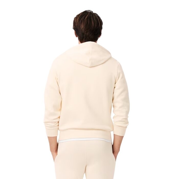 Lacoste Sweatshirt Zippé Lacoste avec Poche Kangourou - Blanc XFJ