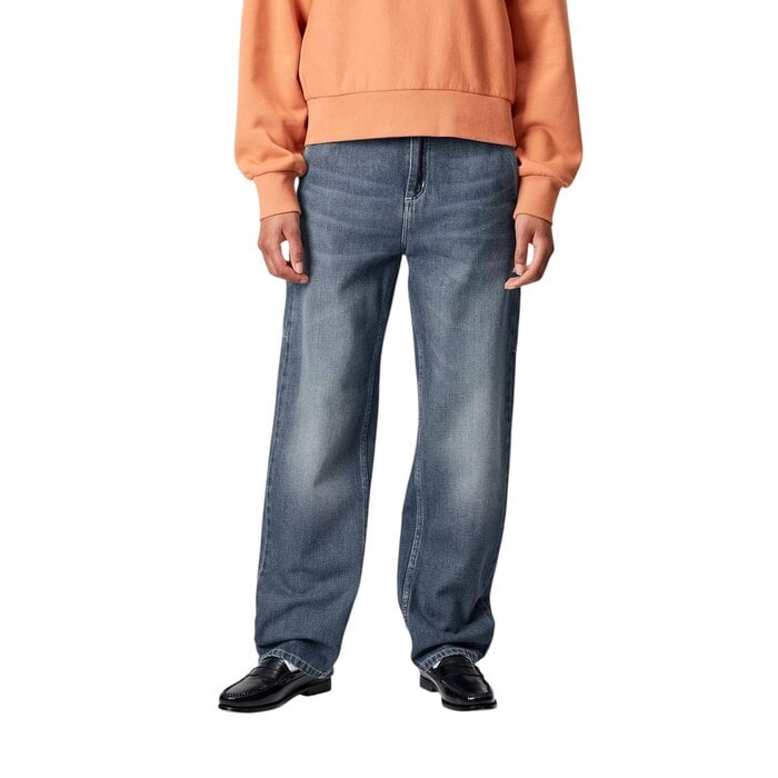 Carhartt WIP W' Pierce Pant Straight - Blue (Dark Used Wash)