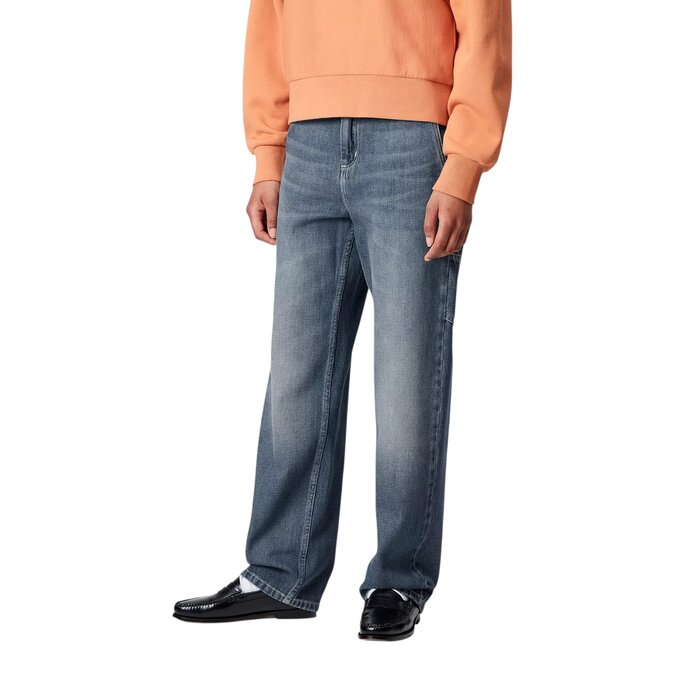 Carhartt WIP W' Pierce Pant Straight - Blue (Dark Used Wash)