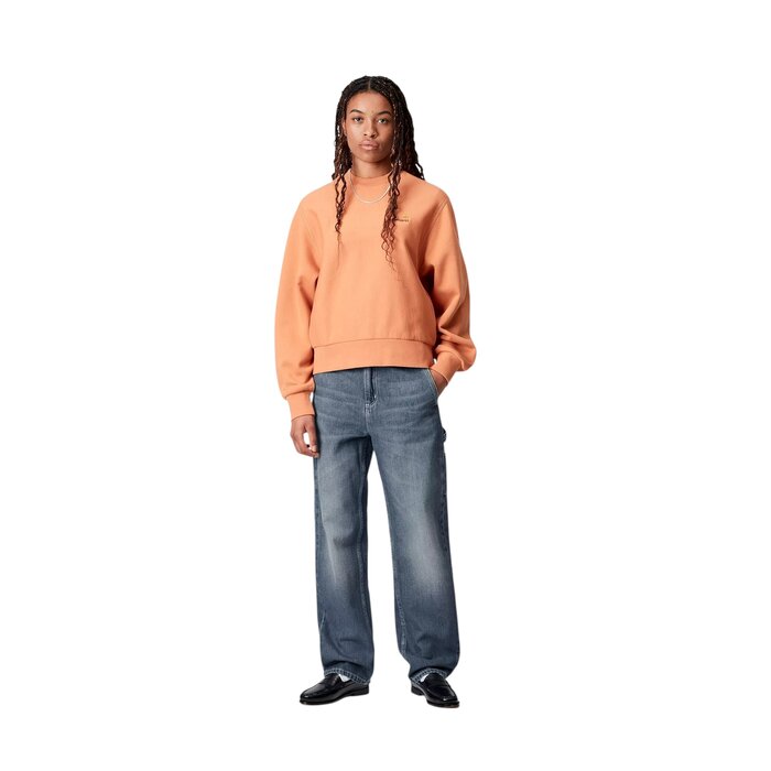 Carhartt WIP W' Pierce Pant Straight - Blue (Dark Used Wash)