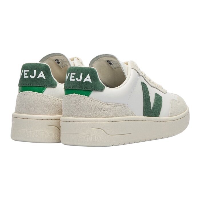 Veja V-90 Leather - White/Cyprus