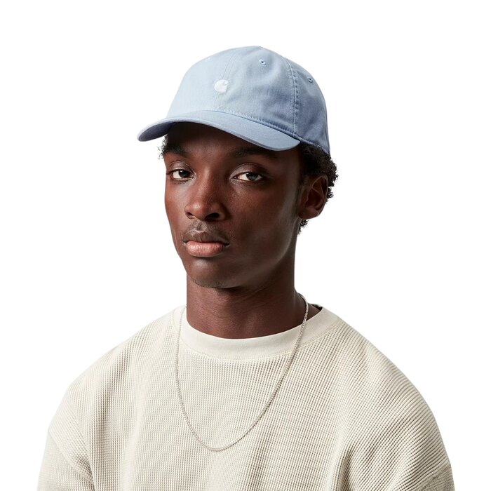 Carhartt WIP Madison Logo Cap - Blue Fog/White