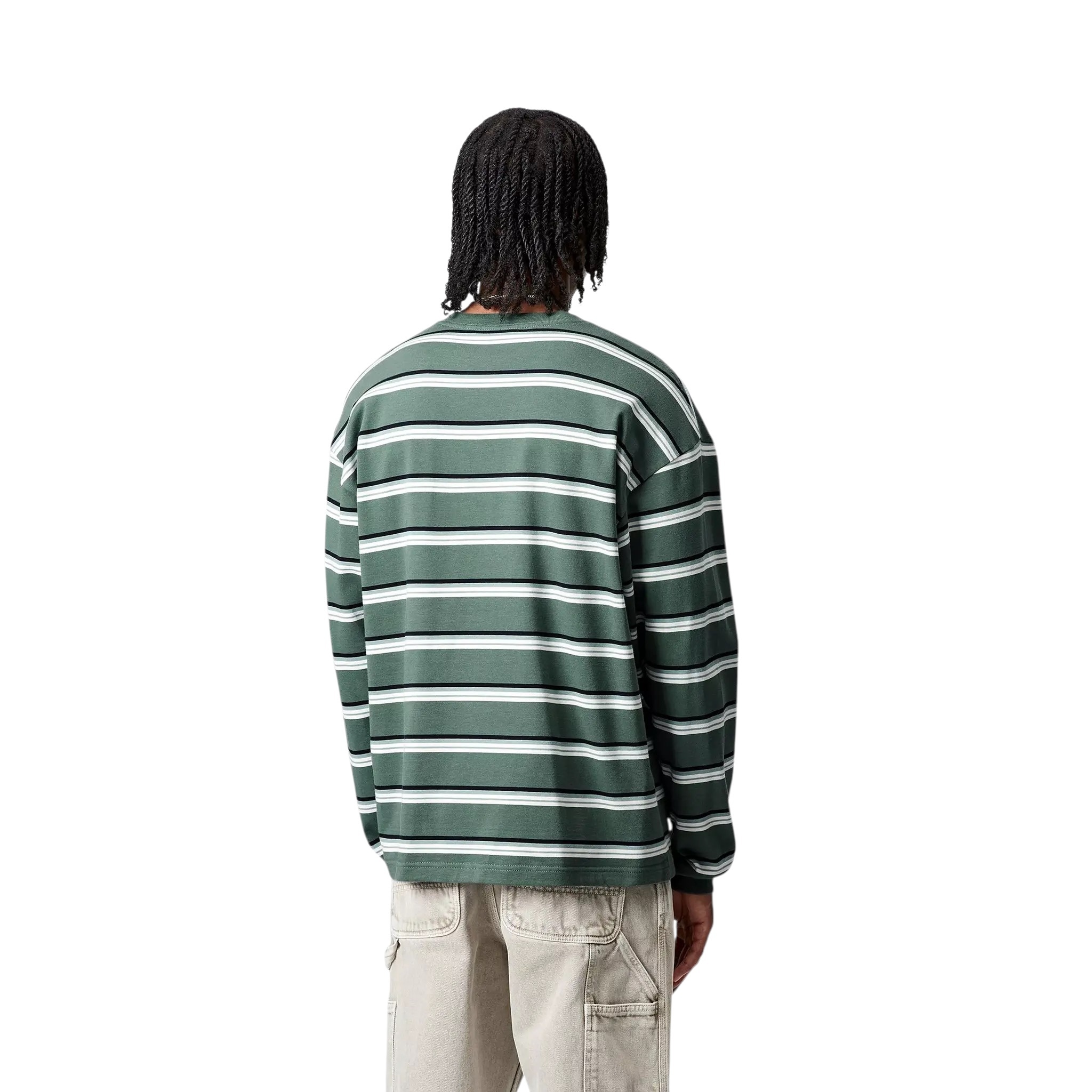 Carhartt WIP L/S Holm T-Shirt - Holm Stripe/Silver Pine