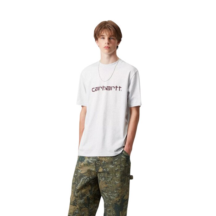 Carhartt WIP S/S Script T-Shirt - Ash Heather/Rondo