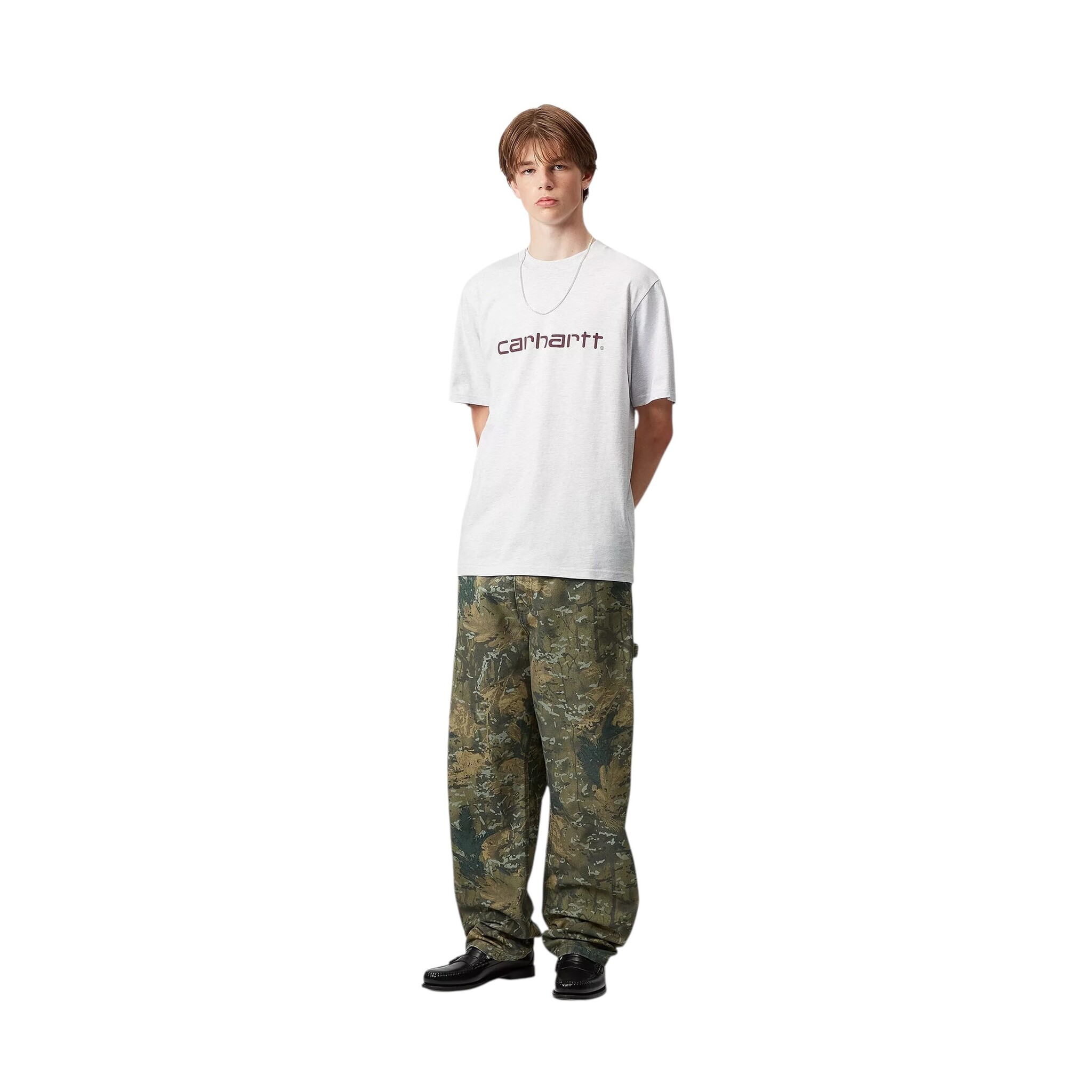 Carhartt WIP S/S Script T-Shirt - Ash Heather/Rondo