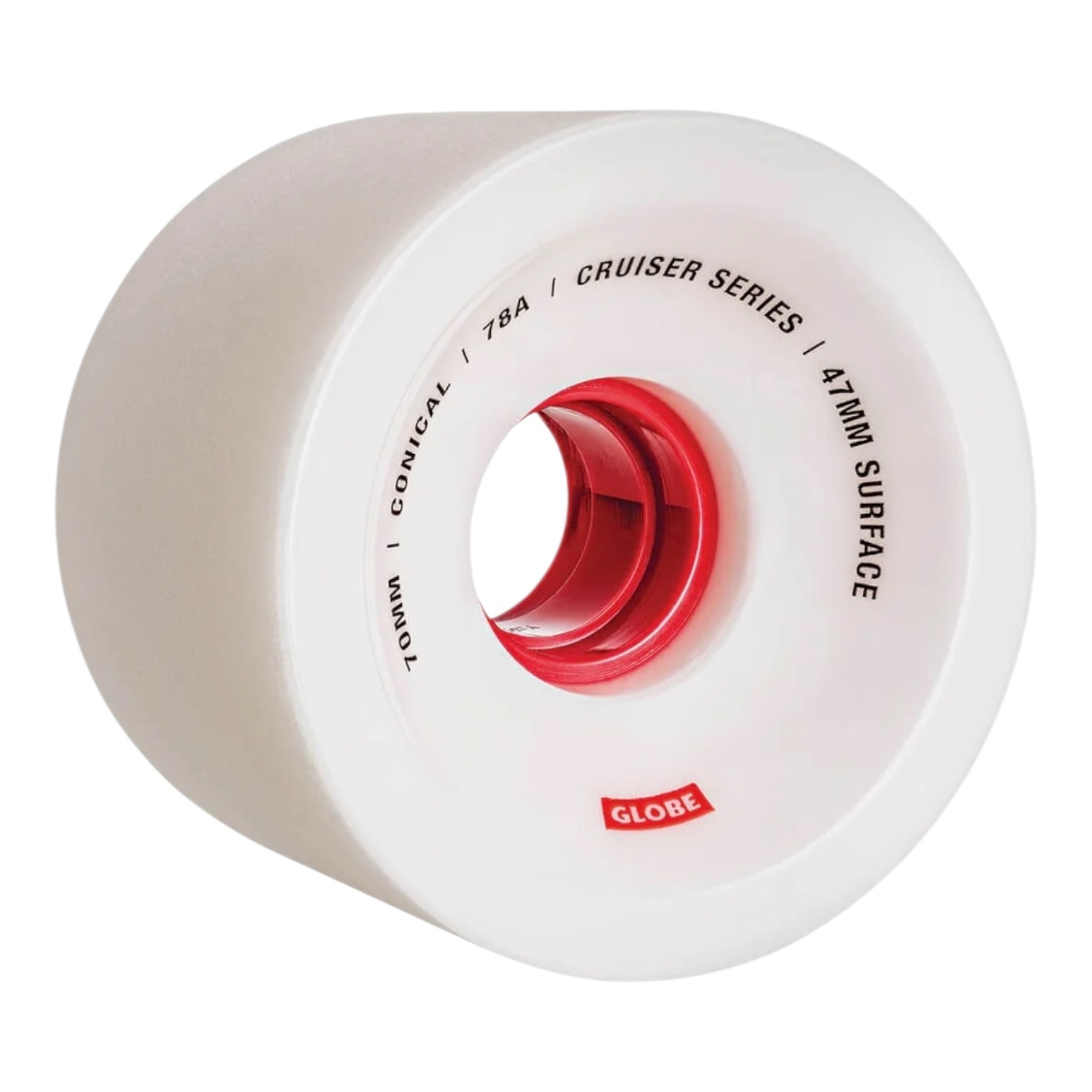 Globe Conical Cruiser Wheel 78A - White/Red