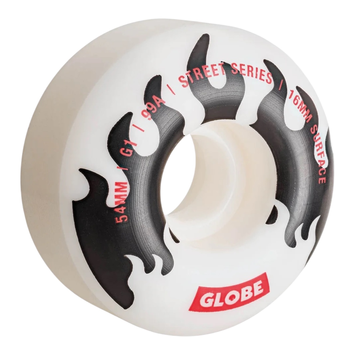 Globe G1 Street Wheel 54mm/99A - White/Black/Flames