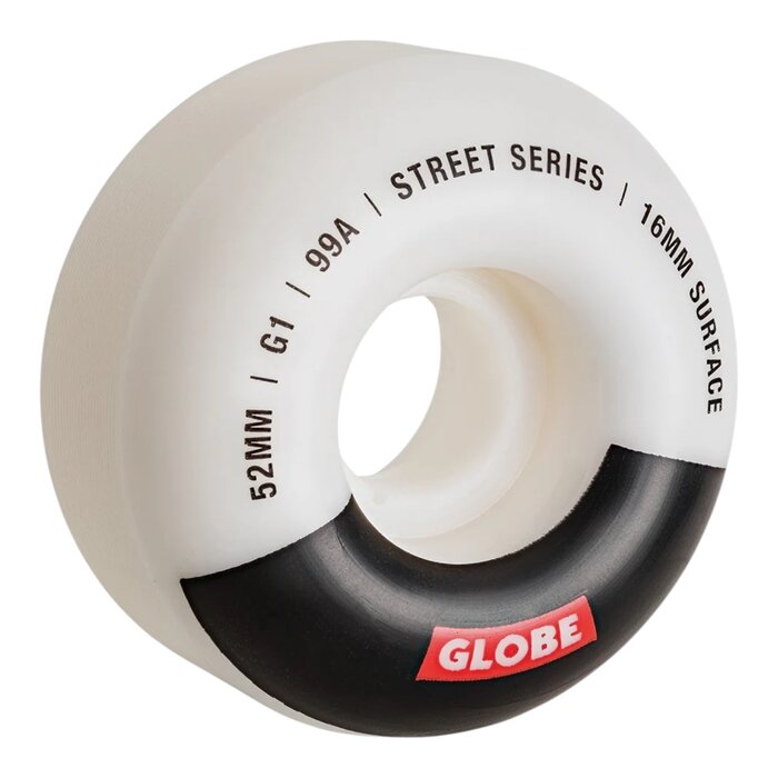 Globe G1 Street Wheel 52mm/99A - White/Black/Bar