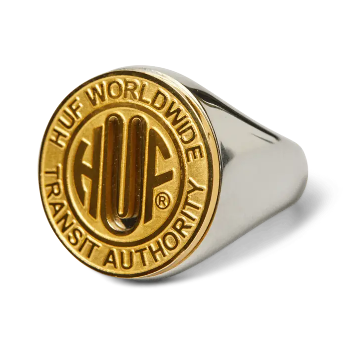 Huf Token Signet Ring - Gold
