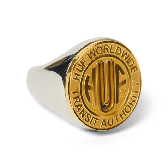 Huf Token Signet Ring - Gold