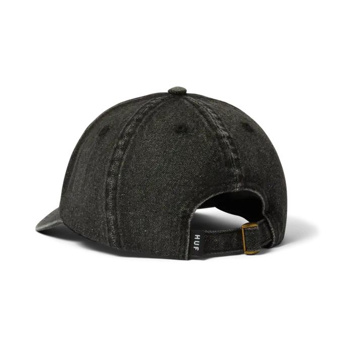 Huf Token 6 Panel CV Washed Hat - Black