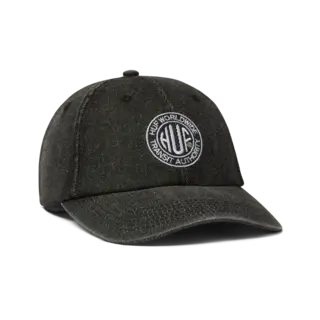 Huf Token 6 Panel CV  Washed Hat - Black