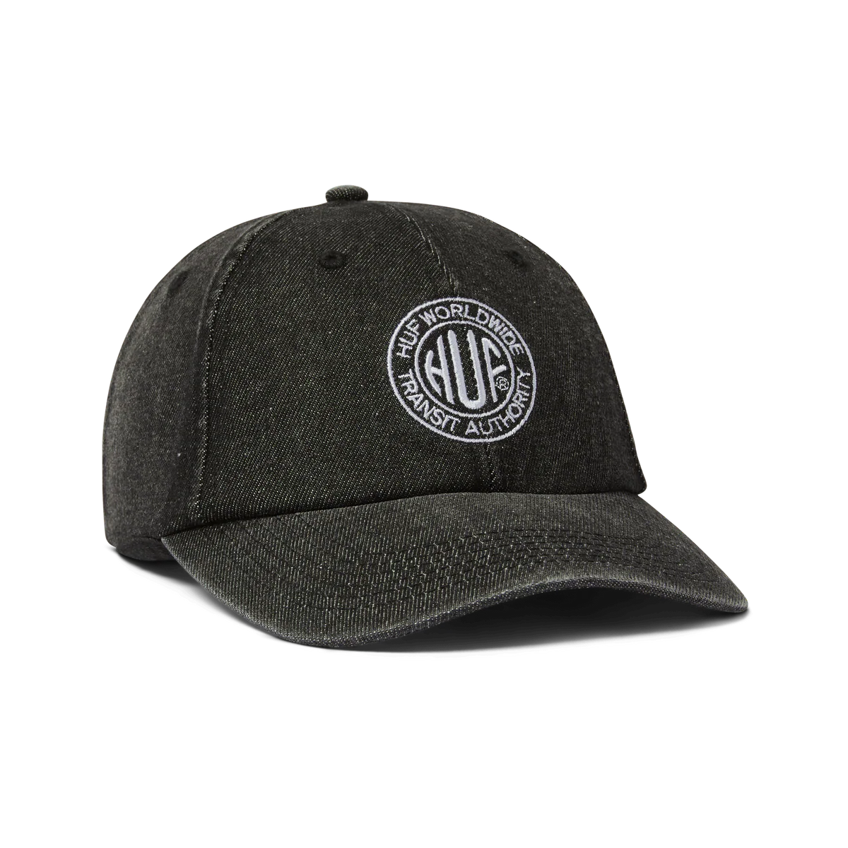 Huf Token 6 Panel CV Washed Hat - Black