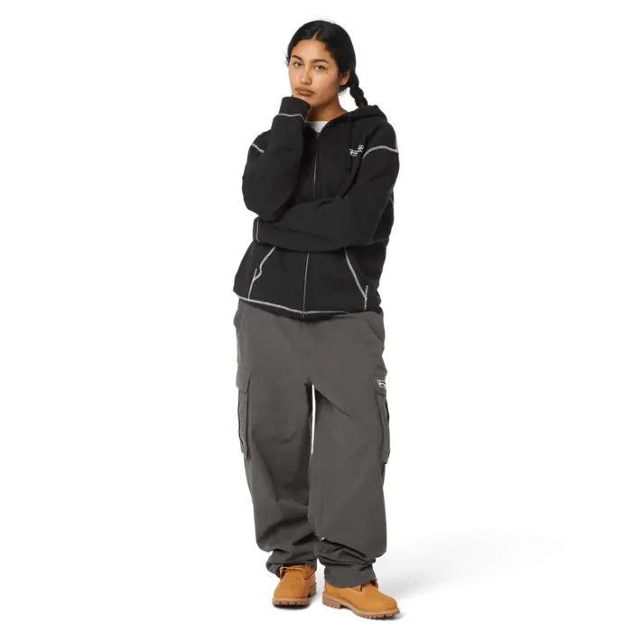 Huf Stretch F/Z Hoodie - Black