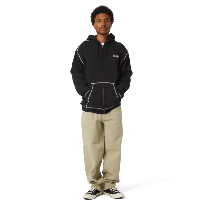 Huf Stretch F/Z Hoodie - Black