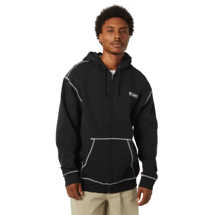 Huf Stretch F/Z Hoodie - Black