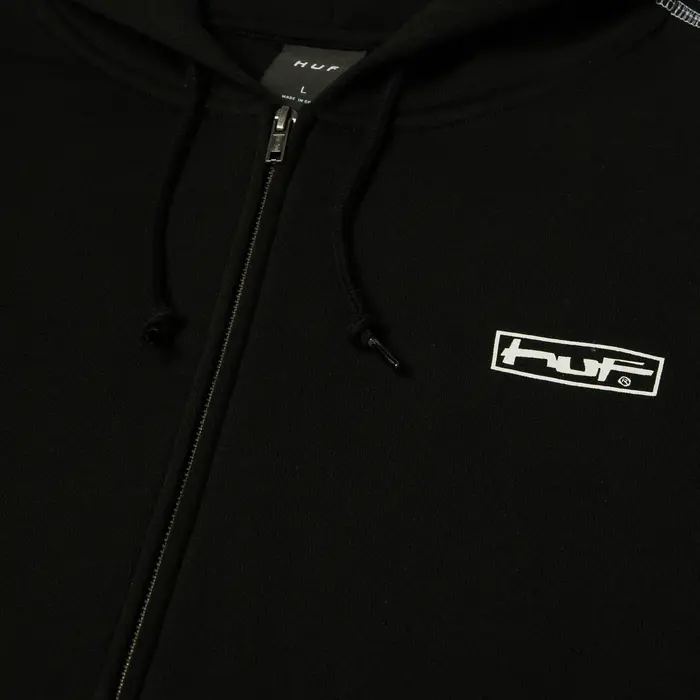 Huf Stretch F/Z Hoodie - Black