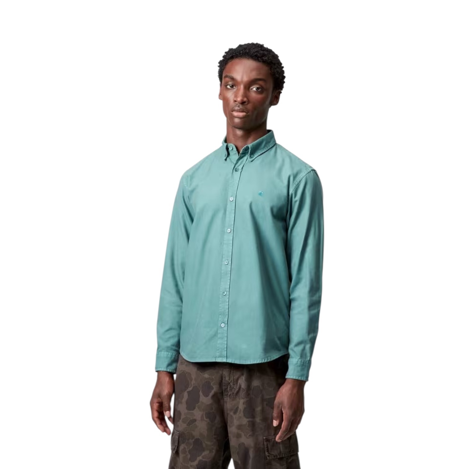 Carhartt WIP L/S Bolton Shirt - Silver Pine