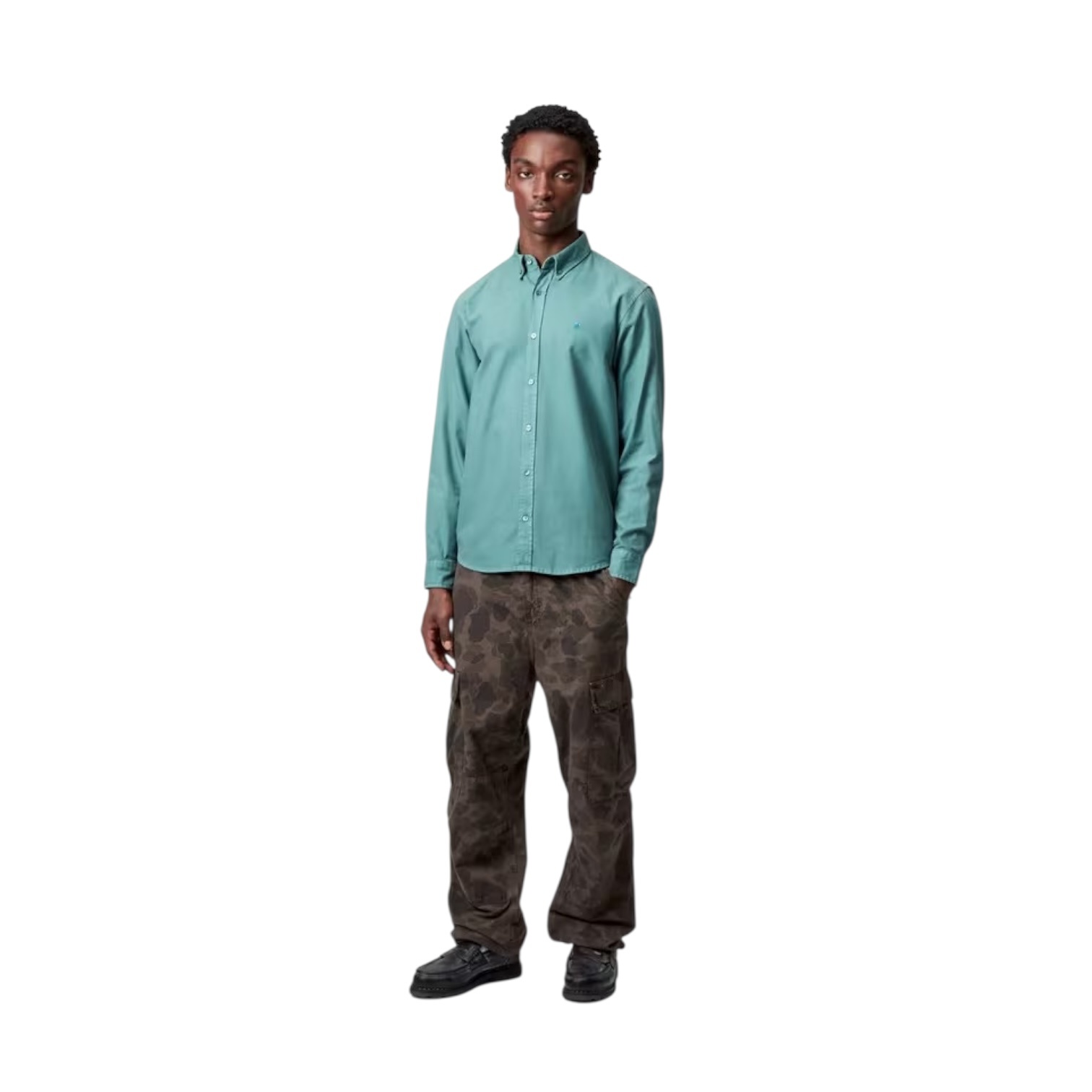 Carhartt WIP L/S Bolton Shirt - Silver Pine