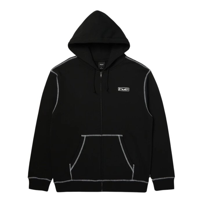 Huf Stretch F/Z Hoodie - Black