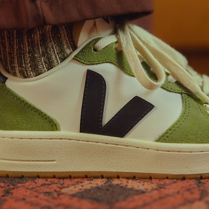 Veja V-10 Prime Leather - White/Black/Kiwi