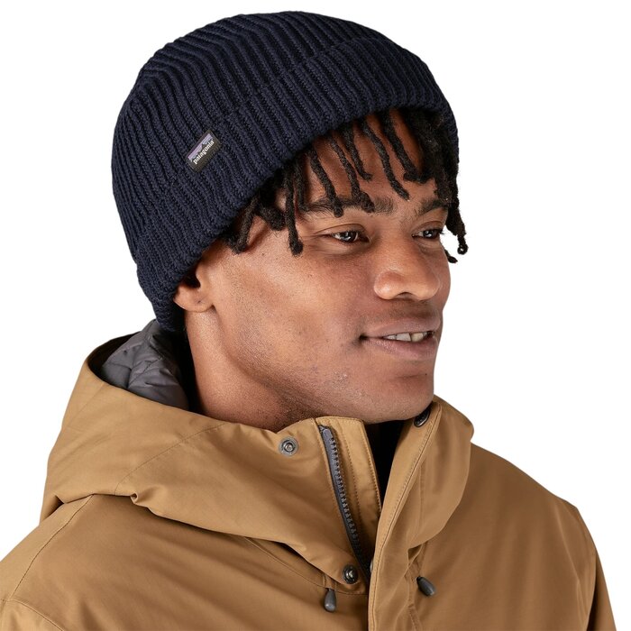 Patagonia Fisherman Rolled Beanie - Navy Blue