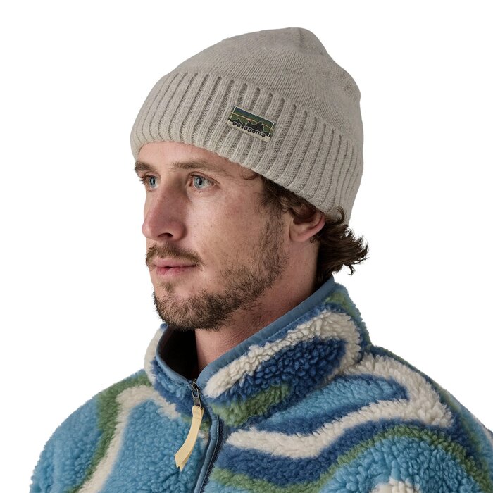 Patagonia Brodeo Beanie - OG Legacy Label Crisp Grey