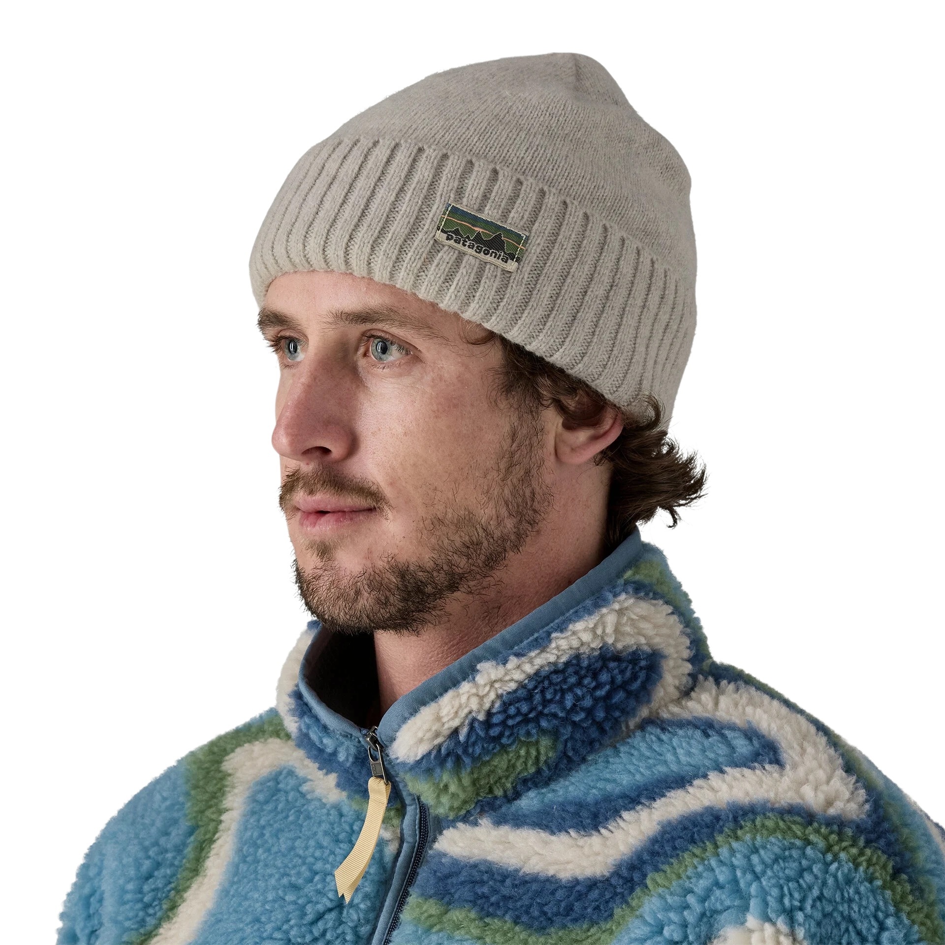 Patagonia Brodeo Beanie - OG Legacy Label Crisp Grey