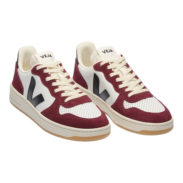Veja V-10 Prime Leather - White/Black/Amarante