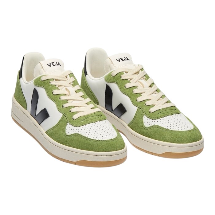 Veja V-10 Prime Leather - White/Black/Kiwi