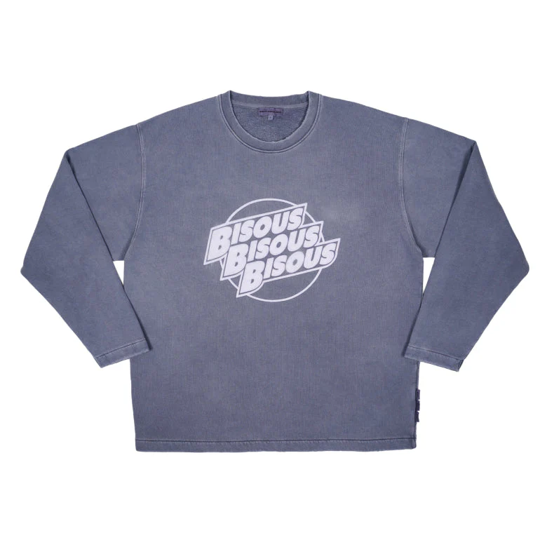 Bisous Skateboards Western Crewneck - Used Petrol Blue