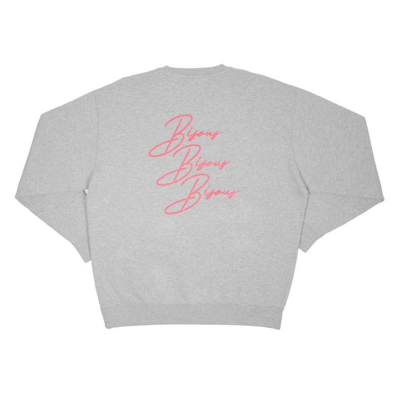 Bisous Skateboards Cigarette Crewneck - Sport Grey