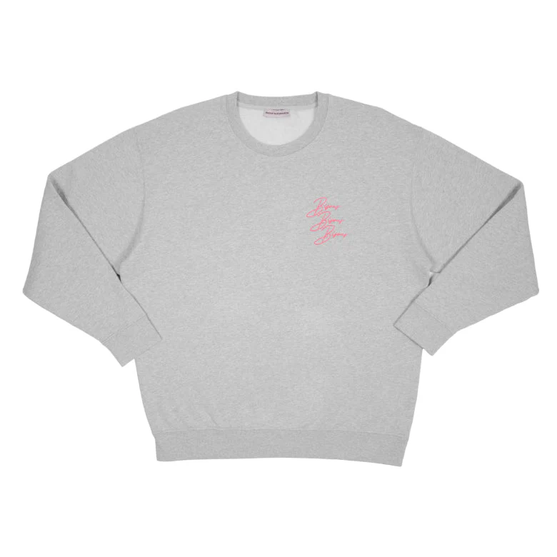 Bisous Skateboards Cigarette Crewneck - Sport Grey
