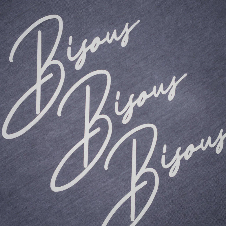 Bisous Skateboards Cigarette T-Shirt - Used Petrol Blue