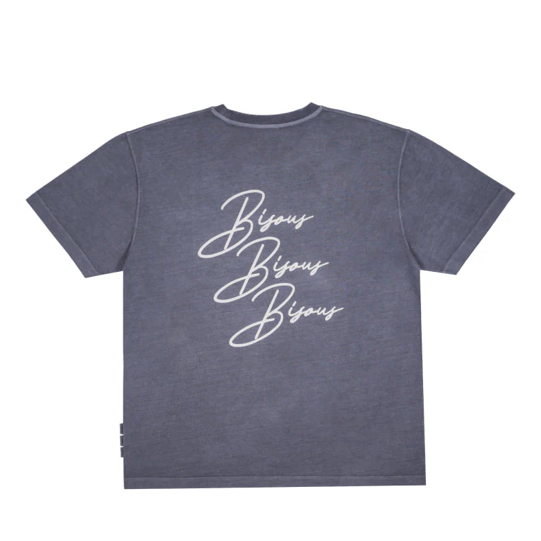 Bisous Skateboards Cigarette T-Shirt - Used Petrol Blue