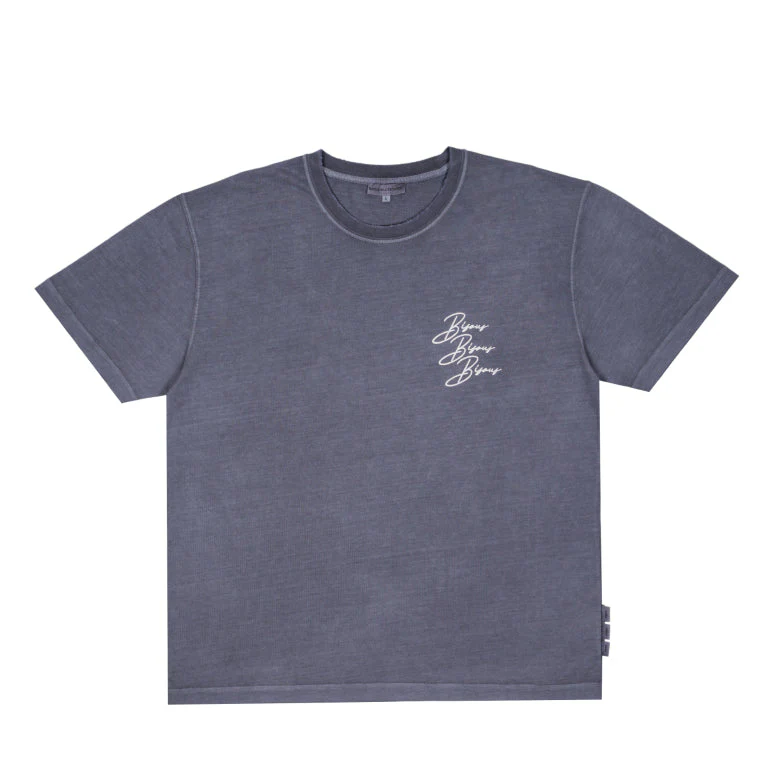 Bisous Skateboards Cigarette T-Shirt - Used Petrol Blue