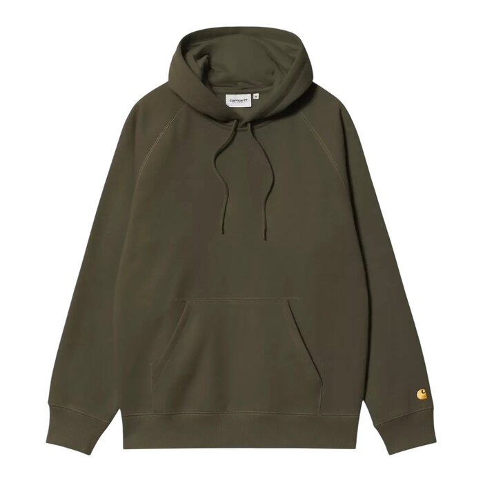 Carhartt WIP Hooded Chase Sweat - Olive/Gold
