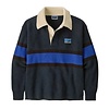 Recycled Wool-Blend Rugby Sweater - Rugby Big Sunken Blue