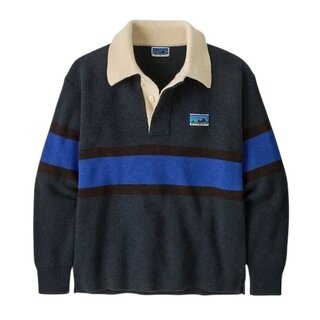 Patagonia Recycled Wool-Blend Rugby Sweater - Rugby Big Sunken Blue