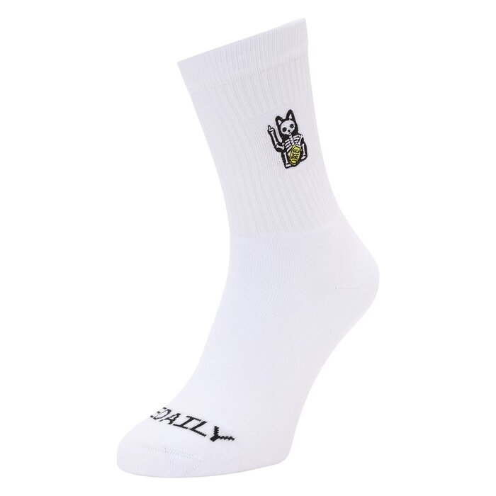 Irie Daily Hallow Cat Socks - White
