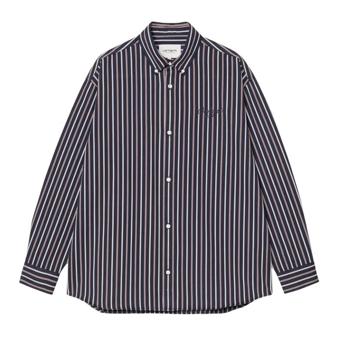 Carhartt WIP L/S Palance Shirt - Palance Stripe/Dark Navy